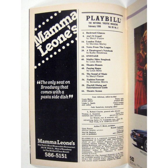 Other People's Money Playbill February 1990 Theatre James Murtaugh Scotty Bloch - Picture 4 of 8